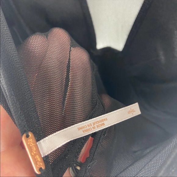 NWT!! Free People black v neck structured peplum tank blouse - Picture 5 of 7